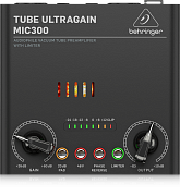 BEHRINGER MIC300 - ламповый предусилитель, лампа 12AX7, Pad, встроенный лимитер /+48В